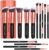 BS-MALL(TM) Premium 14 Pcs Synthetic Foundation Powder Concealers Eye Shadows Silver Black Makeup Brush Sets(Rose Golden)