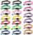 BUYGOO 20Pcs Cat Collar with Bell, Breakaway Cat Collar, Quick Release Cat Collar Colorful Kitten Collars Safety Buckle with Bell Adjustable Size 19-32 cm Safe Durable for Cat