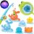 Baby Bath Toys-8Pcs Magnetic Fishing Game Mold Free Light Up Bath Toys for Toddlers 1 2 3 4 5 6 7 8 Years Old Shower Floating Squirting Toys Bathtub Pool Toys Set Gifts for Kids Boys Girls