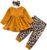 Baby Girl Clothes Toddler Fall Outfit Solid Color Long Sleeve Top + Pants + Headband 3pcs Outfit Set