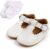 Baby Girls Princess Shoes Baby First Walking Shoes Soft Sole Toddler Mary Jane Shoes Infant PU Leather Prewalkers for 0-18 Months with Sock