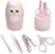 Baby Nail Kit, Baby Nail Clipper, Tweezers, Nail File, Scissors, 4-in-1 Baby Nail Care Set with Mini Cute Owl Shape Case, Safe Baby Manicure Kit and Pedicure kit for Newborn, Infant, Toddler, Kids