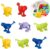 Baby Suction Pop Sucker Darts Toy,9 Pieces Animal Silicone Bath Toys,Kids Stress Release Toys Travel Sucker Game,Building Blocks Gift for 3 4 5 6 7 Years Old Boys Girls