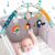 Baby Travel Arch Stroller/Bassinet Toy, Crib Accessory, Car seat Toy, Detachable Activity Musical Animal Arch Toys with Rattles BB Squeaker Teether (Sky)