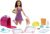 Barbie Pup Adoption Doll & Accessories Set with Color-Change, 2 Pets, Carrier & 10 Accessories, Brunette Doll in Purple Dress