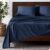 Bare Home 100% Rayon Made from Bamboo Luxury Queen Sheet Set – 4 Piece Bedding Set – Deep Pockets – Cooling Sheets – Breathable – Easy Fit – Soft Bedding Sheets & Pillowcases (Queen, Dark Blue)