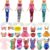 Barwa 10 Pcs Summer Doll Clothes 4 Mermaid Sequin Swimsuits 5 Bikinis Swimwear 1 Pajamas for 11.5 Inch Girl Doll Beach Playset