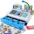 Ben Franklin Toys Talking Toy Cash Register – Store Learning Play Set with 3 Languages, Paging Microphone, Credit Card, Bank Card and Play Money