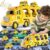 Bennol Toddler Car Toys for 2 3 4 5 6 Years Old Boys, 7 in 1 Construction Trucks Veihicle Playset with Play Mat, Birthday Gifts for Boys Girls Toddlers Kids