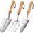 Berry&Bird Garden Tool Set- 3PCS Stainless Steel Gardening Tool Sets with Wooden Handle Trowel Weeding Fork & Digging Shovel Hand Tool Kit for Planting, Ideal Gardening Gift for Women & Men