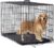 BestPet 48 inch 42 inch Large Dog Crate Dog Cage Dog Kennel Metal Wire Double-Door Folding Pet Animal Pet Cage with Plastic Tray and Handle (48″)