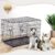 BestPet Dog Crate Dog Cage Pet Crate Folding Metal 24 Inch Pet Cage Double Door W/Divider Panel Wire Animal Cage Dog Kennel Leak-Proof Plastic Tray