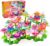 Birthday Gifts for 2-5 Year Old Girls, Kids Flowers Garden Toys Set for Girl Age 3 4 5 Toddlers Girls Building Toy Gift DIY Toddlers Craft for Kid Children Boy Girl Gifts