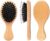 Boar Bristle Detangling Hair Brush Wooden Paddle Brush for Women Men Kids, Anti-frizz Mini Detangler Brush Styling Hairbrush Comb for Curly Fine Straight Natural Hair