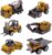 Brand: Dreamon Kids Diecast Construction Vehicles Metal Engineering Cars Set Toys Play Trucks for Boys Age 2 3 4 Birthday Party Supplies Cake Topper (Pack of 6)