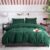 CCoutueChen Brushed Microfiber Duvet Cover Set Queen Dark Green Solid Color Lightweight Soft and Breathable Bedding Duvet Cover Set with Zipper Modern Style Bedding Set