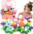 CENOVE Toddler Toys for 3 4 5 6 7 Year Old Girls and Boys,Flower Garden Building Toy with Carry Box, STEM Toys for Preschool Children Educational Activity(130 Pcs)