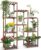 CFMOUR Plant Stand Indoor Outdoor,10 Tier Tall Large Wood Plant Shelf Multi Tier Flower Stands,Garden Shelves Wooden Plant Display Holder Rack for Living Room Corner Balcony Office Lawn Patio