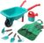 CUTE STONE Kids Gardening Tool Set,Garden Toys with Wheelbarrow,Watering Can,Gardening Gloves,Hand Rake,Shovel,Trowel,Double Hoe,Apron with Pockets,Outdoor Indoor Toys Gift for Kids Toddler Boys Girls