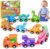 Cars for Toddlers 1-3,Topunny Number Train Toy Dinosaur Toys for 1 2 3 Year Old Boys Baby Montessori Toys Wooden Train Set for Kids Toys for 1 2 3 Years Boys Girls