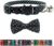 Cat Collar with Bell and Bow Tie, Breakaway Clasp Cute Dots Kitty Kitten Collar(6.8-10.8in) (Black Dots)