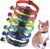 Cat Collar with Bells 6 Pack Reflective Breakaway Collars Safe Adjustable Nylon Strap to Fit All Cats Larger Kittens Name Tag Bell Quick Release Safety Buckle Upgraded Version Solid for Kitty Pet