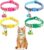 Cat Collar with with Safety Buckle and Collar Bell, 4Pack Fruit Breakaway Cat Collars Adjustable Pineapple, Cherry, Lemon, Avocado Fruit Print Cat Safety Collar for Cute Pet Kitten Puppy(19-32cm)