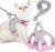 Cat Harness And Leash for Walking,Easy Control Cat Leash,Escape Proof Soft Adjustable Small Dog Harness, Breathable Reflective Strips Dog Harness Small Breed,Mesh Vest Harness for Kitten Puppy Rabbit (XS, A-Grey Pink)