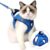 Cat Harness Leash Straps Soft and Comfortable Cat Walking Jacket with Running Cushioning and Escape Proof for Puppies with Cationic Fabric