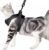 Cat Harness Leash Straps,Soft and Comfortable Escape Proof Walking Jacket with Running Cushioning for Small Medium Cats (M)