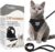 Cat Harness and Leash Set, Harness for Cats Soft Mesh Cat Vest, Escape Proof Cat Harness Set with Leashes (Black M)