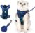 Cat Harness and Leash Set for Walking Escape Proof, Adjustable Vest for Cat and Small Dog with Reflective Strap，Easy Control Jacket for Walking Outdoor (S, Dark Green)