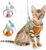 Cat Harness and Leash Set for Walking, Soft Adjustable Vest Harnesses, Full Reflective Strip Easy Control Breathable Vest, Escape Proof Kitten Collar Cat Walking Jacket (Orange, XS)