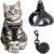 Cat Harness and Leash for Walking Escape Proof, Adjustable Cat Leash and Harness Set, Lifetime Replacement, Lightweight Kitten Harness, Easy Control Breathable Step-in Cat Vest with Reflective Strip(Black)