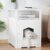 Cat Litter Box Furniture, LIVINGbasics Decorative Nightstand with Cat House, Enclosed Kitty Litter Box Washroom, Indoor Pet Crate-White