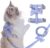 Cat Vest Harness and Leash Set to Outdoor Walking, Cat Harness Escape Proof Ddzmz Escape Proof Soft Mesh Breathable Adjustable Vest Harnesses for Cats Blue S-M Size for Pet Kitten Puppy Rabbit Ferret