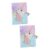 Ciieeo 2pcs Notebook Kids Travel Journal Unicorn Party Favors Lovely Girl Diary A5 Student Supplies Fluffy