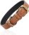 Classic Leather Dog Collar for Small Medium Large Dogs Padded Soft and Strong Adjustable Pet Collars Heavy Duty Dog Collar (Brown, L)