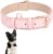 Classic Leather Dog Collar for Small Medium Large Dogs Soft Neoprene Padded Adjustable Pet Collars Heavy Duty Dog Collar,Pink,38cm