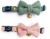 Cognatio Safety Quick Release Cat Collars, Soft Kitten Collars with Detachable Bow Tie and Bell, Pack of 2, Adjustable 20-30 cm (Green+Pink)