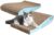 ComSaf Durable Cat Scratcher Cardboard, Inclined Kitty Scratching Lounge, Recyclable Corrugate Scratching Bed, Cat Scratcher Pad for Furniture Protection, Cat Training Toy, Whale Design, Pack of 2