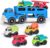 Construction Vehicles Toy Truck Set for 2 3 4 5 Years Old Kids Boys Girls, Transport Truck Set 4 Play Vehicles in Carrier Truck, Cars Toys Gift for Toddlers,Most Popular Toys for 5-8