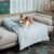 Coohom Calming Dog Bed Pet Couch Protector Dog Cat Bed Mats for Furniture with Removable Washable Cover,Plush Sofa Cover Cushion with Soft Neck Bolster (Medium 36″, Light Grey)