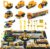 Coolplay Construction Vehicle Set, Truck Toys Construction Cars Toy Dumper, Bulldozers, Forklift, Excavator Little Cars with Play Mat and Road Sign Set for Kids Boy