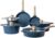 Country Kitchen Nonstick Induction Cookware Sets – 11 Piece Nonstick Cast Aluminum Pots and Pans with BAKELITE Handles – Induction Pots and Pans with Glass Lids (Navy)