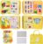 Coxedafi Busy Board for 1-5 Year Old Boys Girls, 5 Page Toddler Montessori Sensory Toys, Fine Motor Skills Learning Educational Preschool Travel Busy Book (Yellow)