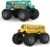 Crelloci School Bus Monster Truck Toy – 2 Pack Set Die Cast Yellow School Bus Toy, Pull Back Car Toys, Big Wheel Monster Truck Play Vehicles Gifts for Toddlers, Kids, Boys