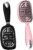 Cycleacc 2Pcs Hair Brush,Wet Hair Brush for Women,Men,Detangling Hair Brush with Ventilated Design,Ergonomic Handle for Tangled and Uncontrolled Hair(Black+Pink) (Black+Pink)