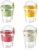 DGRS MARKET 4 Pack 20 oz Breakfast Cereal On the Go Cups with Spoon, Portable Take’n Go Yogurt and Cereal Container Cup with Top Lids, Take and Go Yogurt, Milk, Snack, Fruit Cup for Travel (4, Mix)