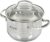 Daniks Tokio Stainless Steel Stock Pot with Glass Lid| Induction 2 Quart | Pasta Pot with Strainer Insert | Dishwasher Safe Pot | Measuring Scale | Soup Pasta Stew Pot | Silver